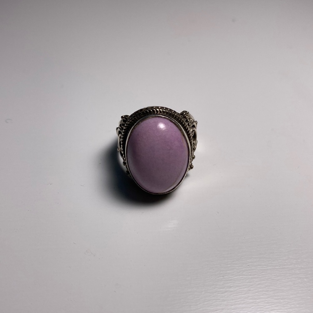 Sterling silver purple Peruvian stone